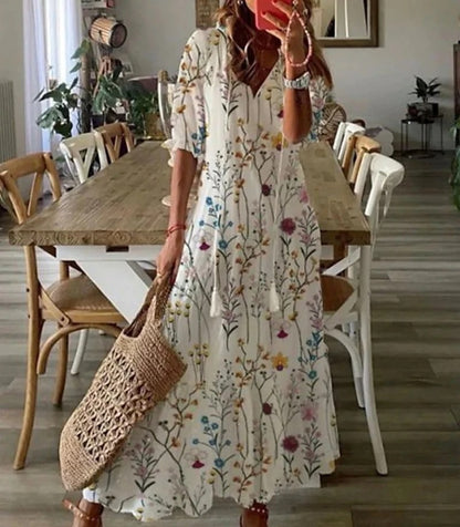 Women's Lightweight Bohemian Maxi Dress | Elegant Flowing Summer Outfit