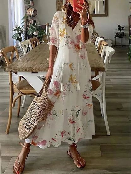 Women's Lightweight Bohemian Maxi Dress | Elegant Flowing Summer Outfit