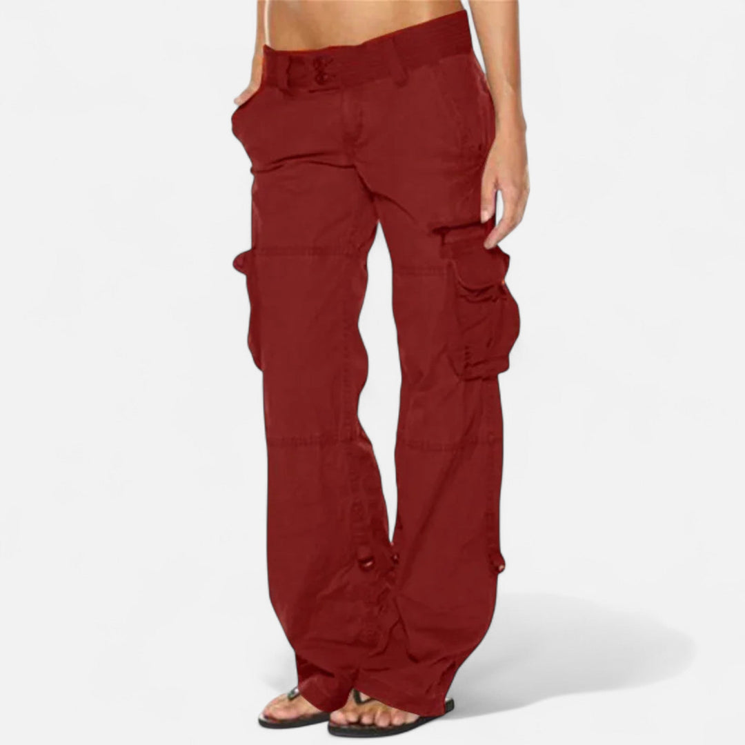 Pantaloni cargo in cotone premium da donna | Pantaloni larghi e comodi per uno stile casual