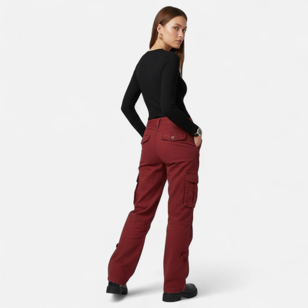 Pantaloni cargo in cotone premium da donna | Pantaloni larghi e comodi per uno stile casual