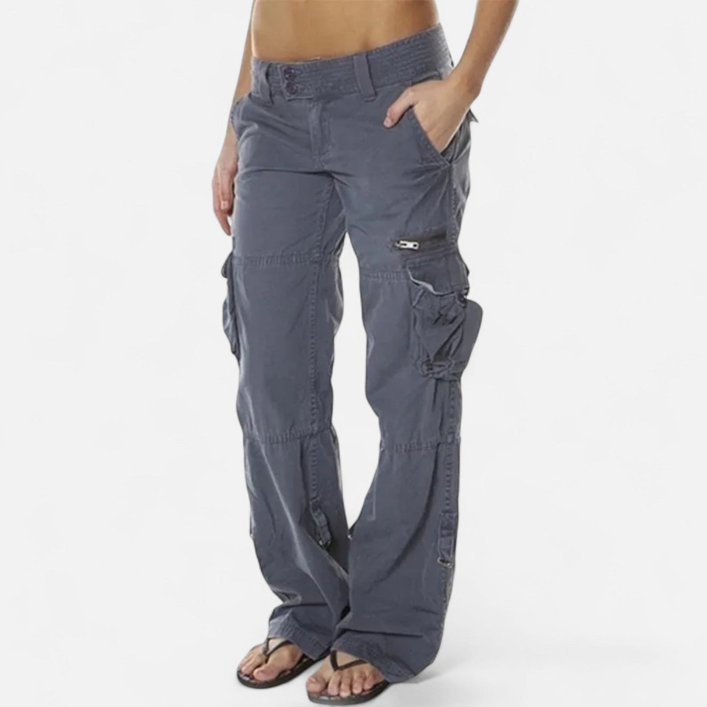 Women's Premium Cotton Cargo Pants | Relaxed Wide-Leg Trousers for Casual Style