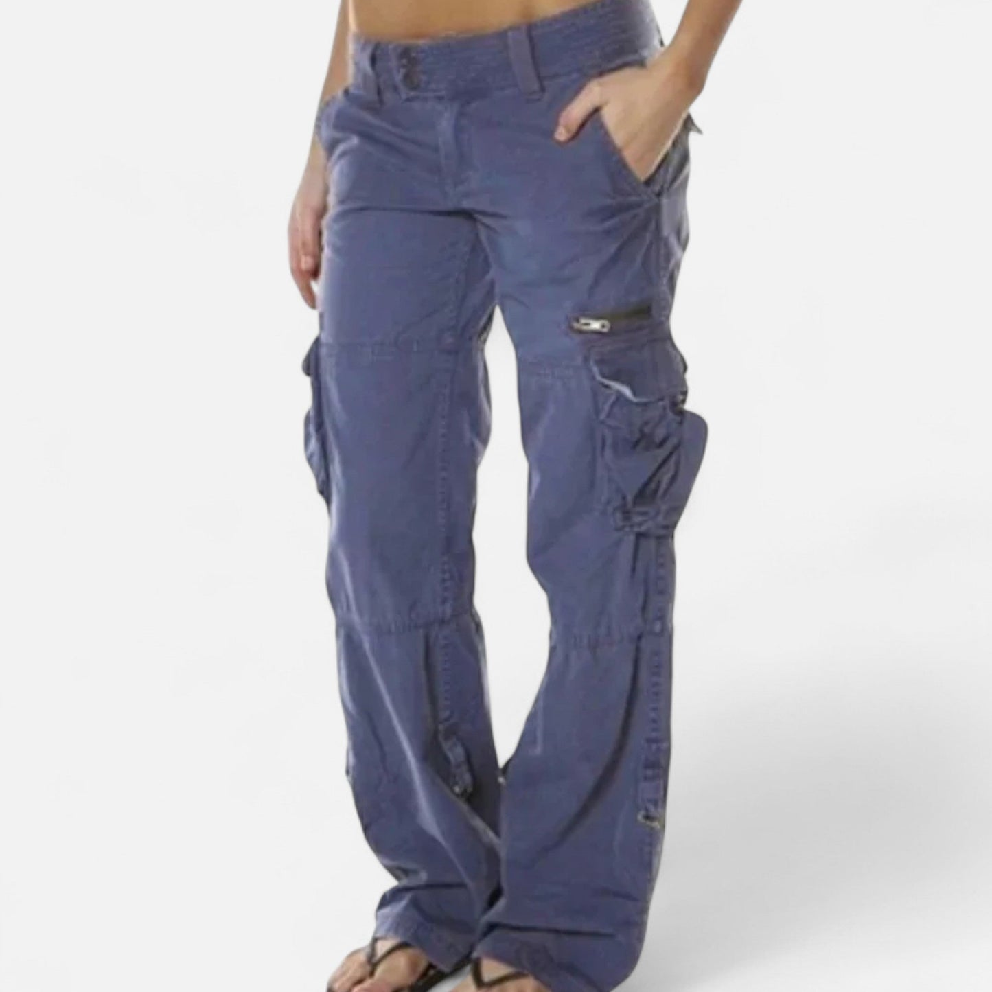 Women's Premium Cotton Cargo Pants | Relaxed Wide-Leg Trousers for Casual Style