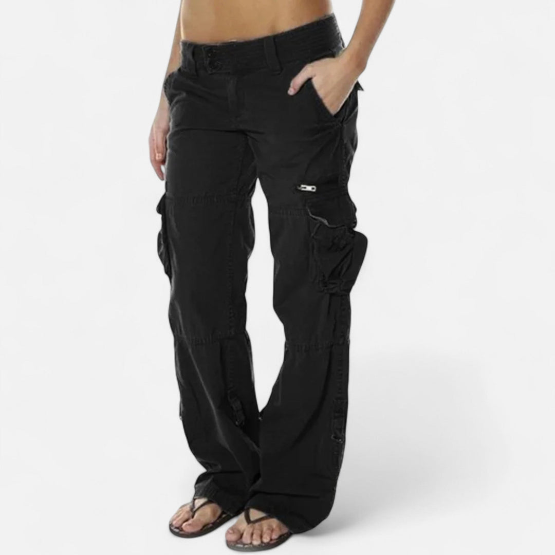 Pantaloni cargo in cotone premium da donna | Pantaloni larghi e comodi per uno stile casual