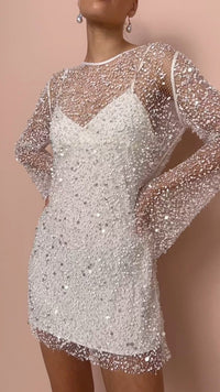 Women's Premium Glitter Mini Dress | Elegant Shimmering Cocktail Dress for Parties
