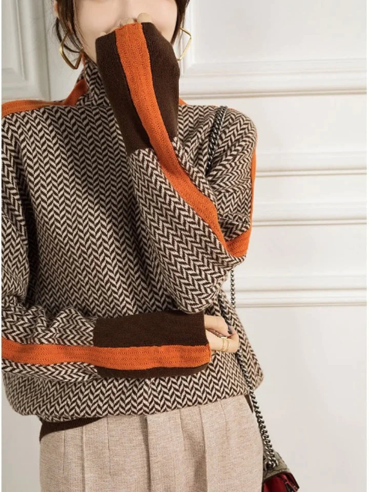 Women's Soft Cashmere Turtleneck Sweater | Elegant Warm Knit Top