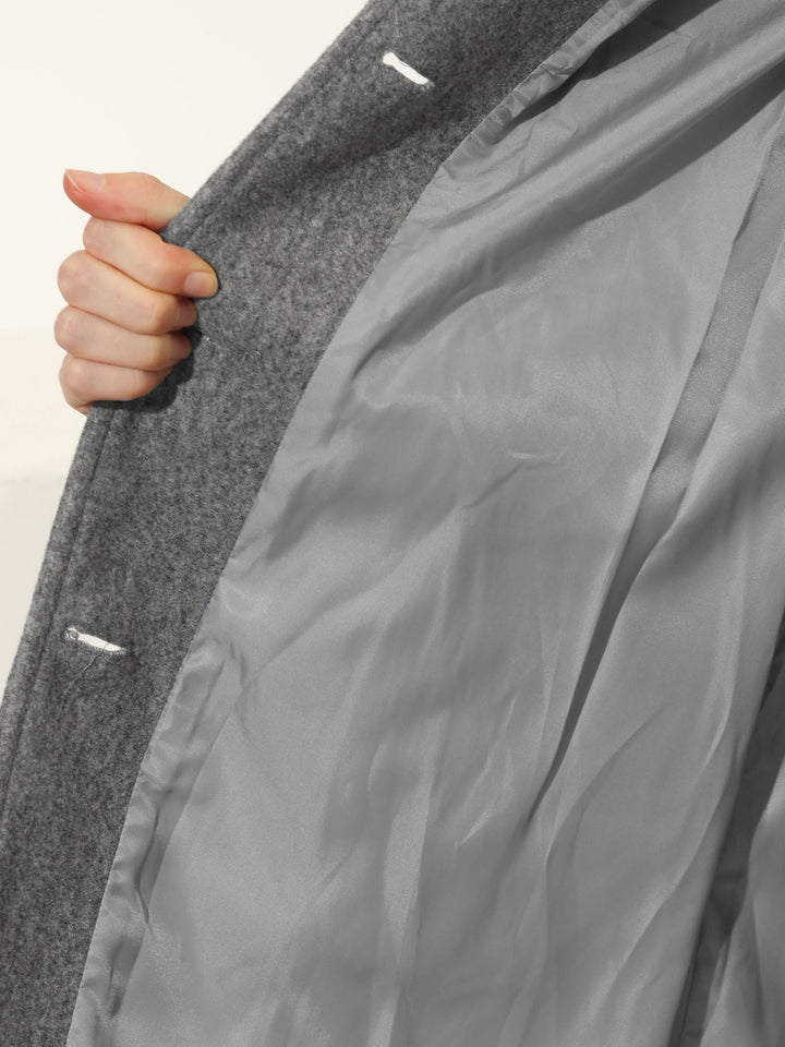 Trench in misto lana da donna per l&