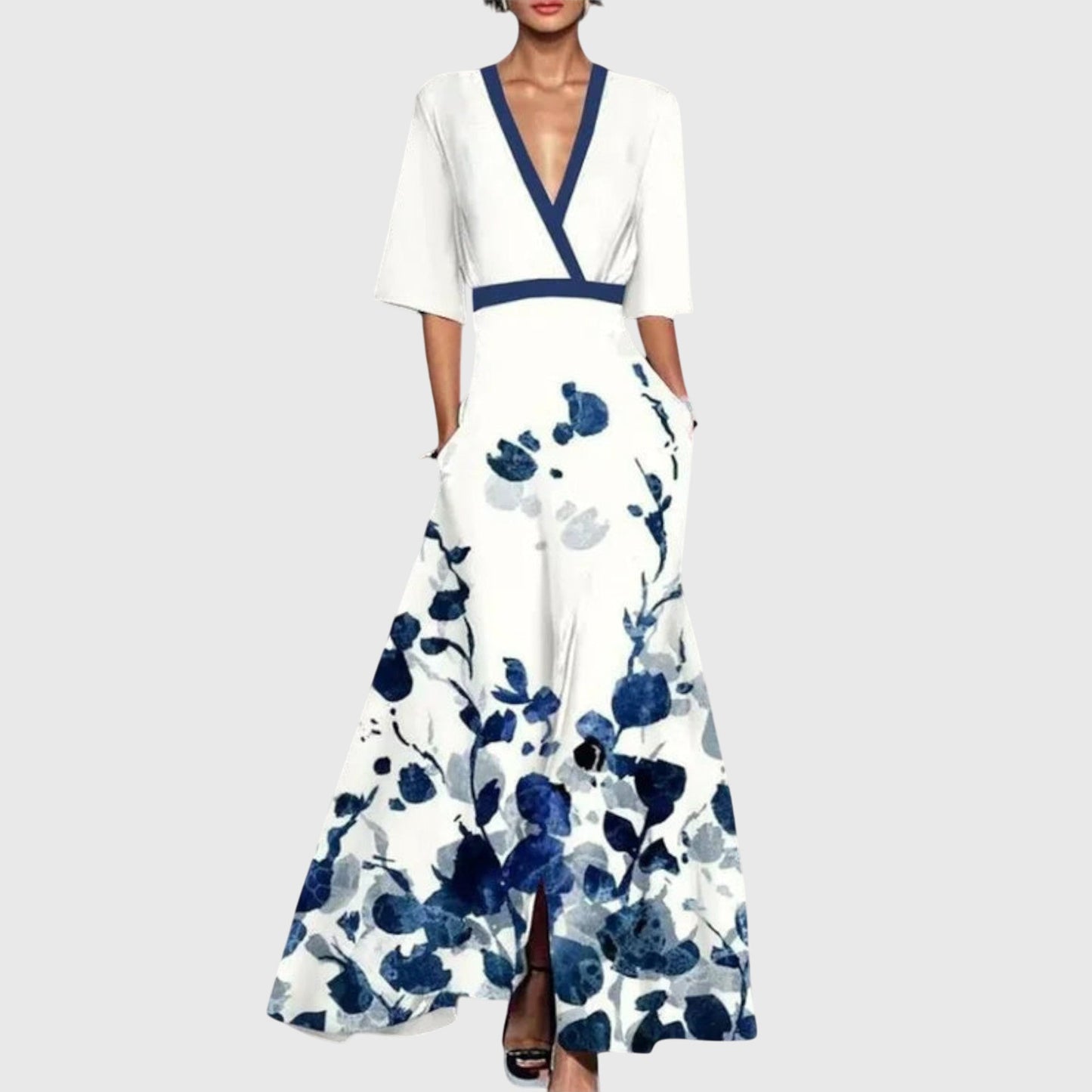 Elegant Women's Velvet Sleeveless Long Sleeve Dress
