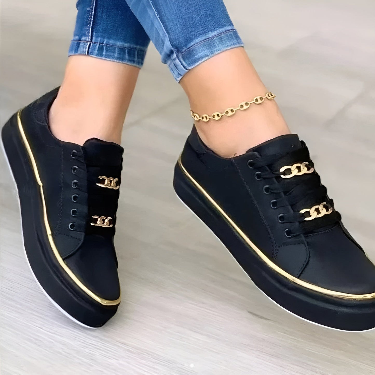 Elegant Orthopedic Sneakers for Women with Sole