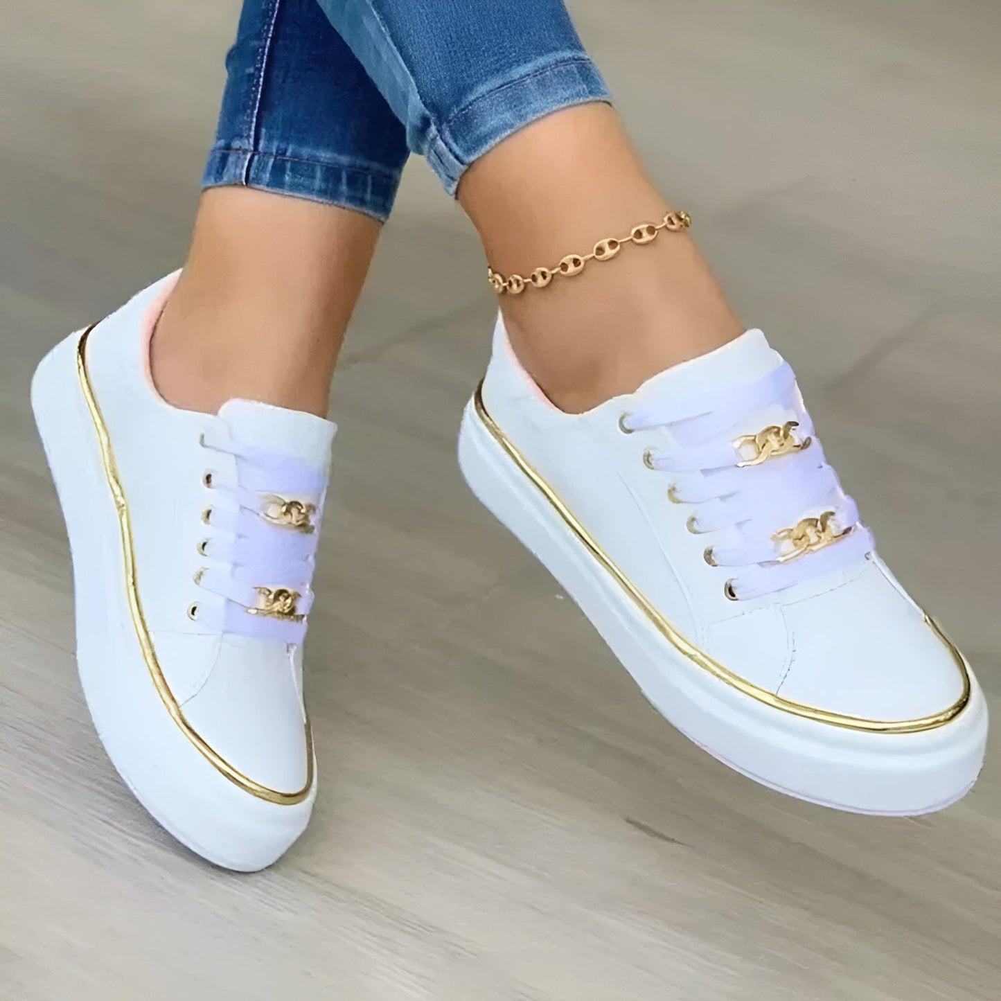 Elegant Orthopedic Sneakers for Women with Sole