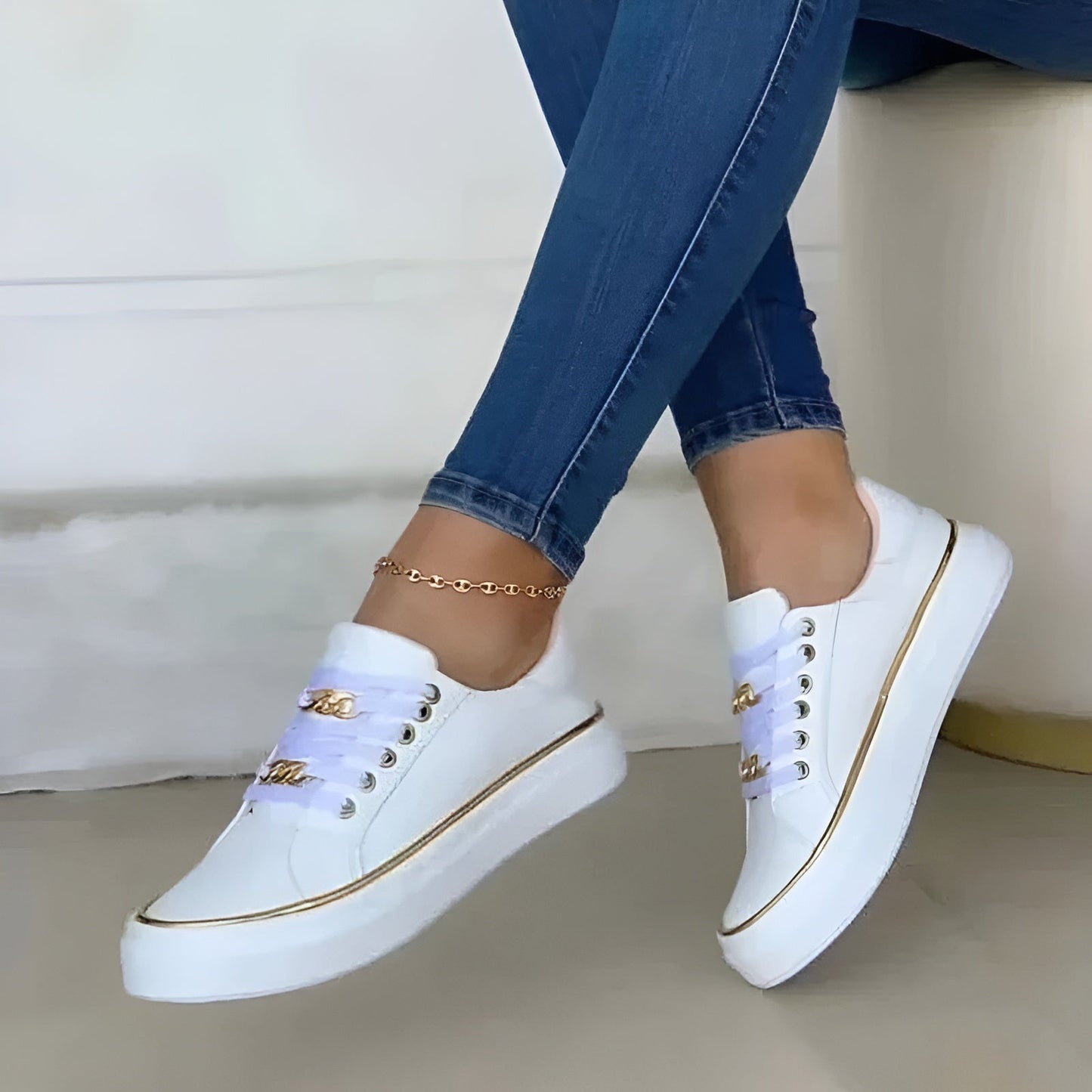Elegant Orthopedic Sneakers for Women with Sole