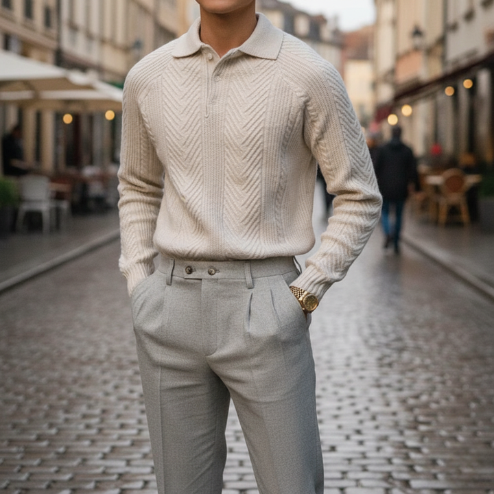 Men's Polo Neck Sweater