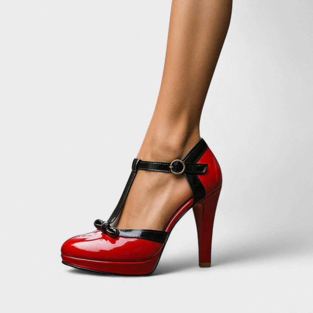 Orthopedic Women's Leather Heels with Arch Support