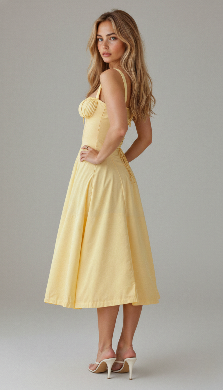 Women's Midi Velvet Sleeveless Slim Fit Dress – Elegant