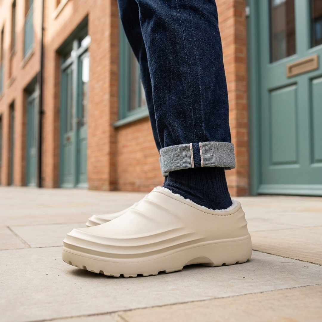 Non-Slip Waterproof Kitchen Shoes for Men, Lined