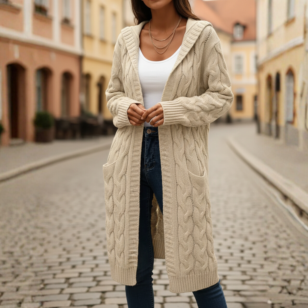 Long Women's Cardigan with Pockets