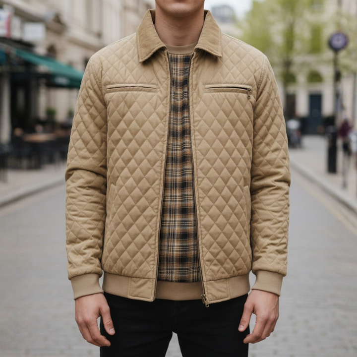 Men's Quilted Jacket in Fabric