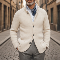 Men's Winter Cotton Cardigan with Buttons