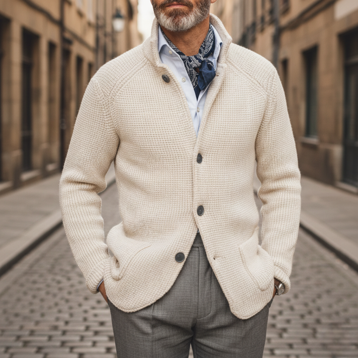 Men's Winter Cotton Cardigan with Buttons