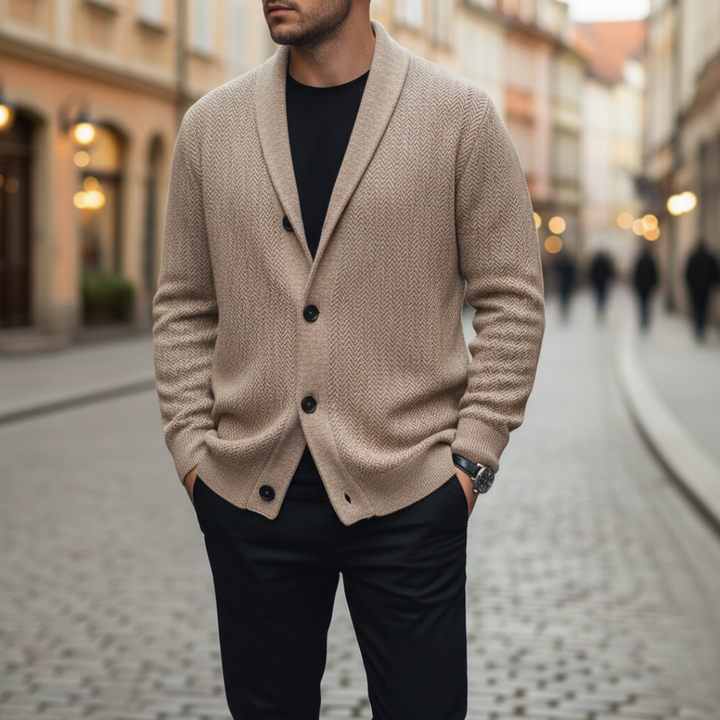 Men's Knit Cardigan – Elegant Winter Jacket