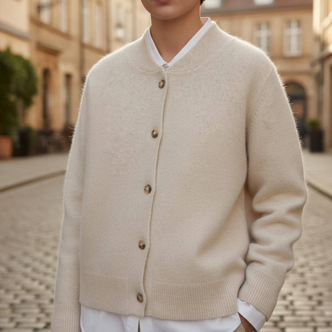 Women's Bomber Style Button-Up Cardigan
