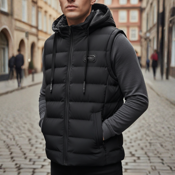Men's Padded Gilet with Hood