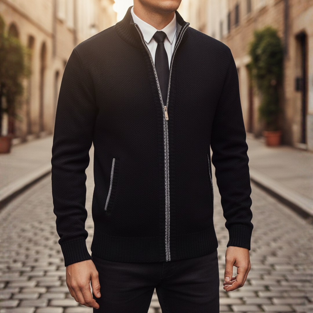 Men's Zip Sweater in Soft Material