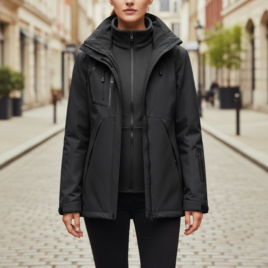 Women's Outdoor Jacket in Technical Fabric