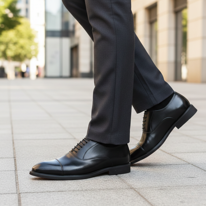 Scarpe Oxford da uomo in pelle sintetica