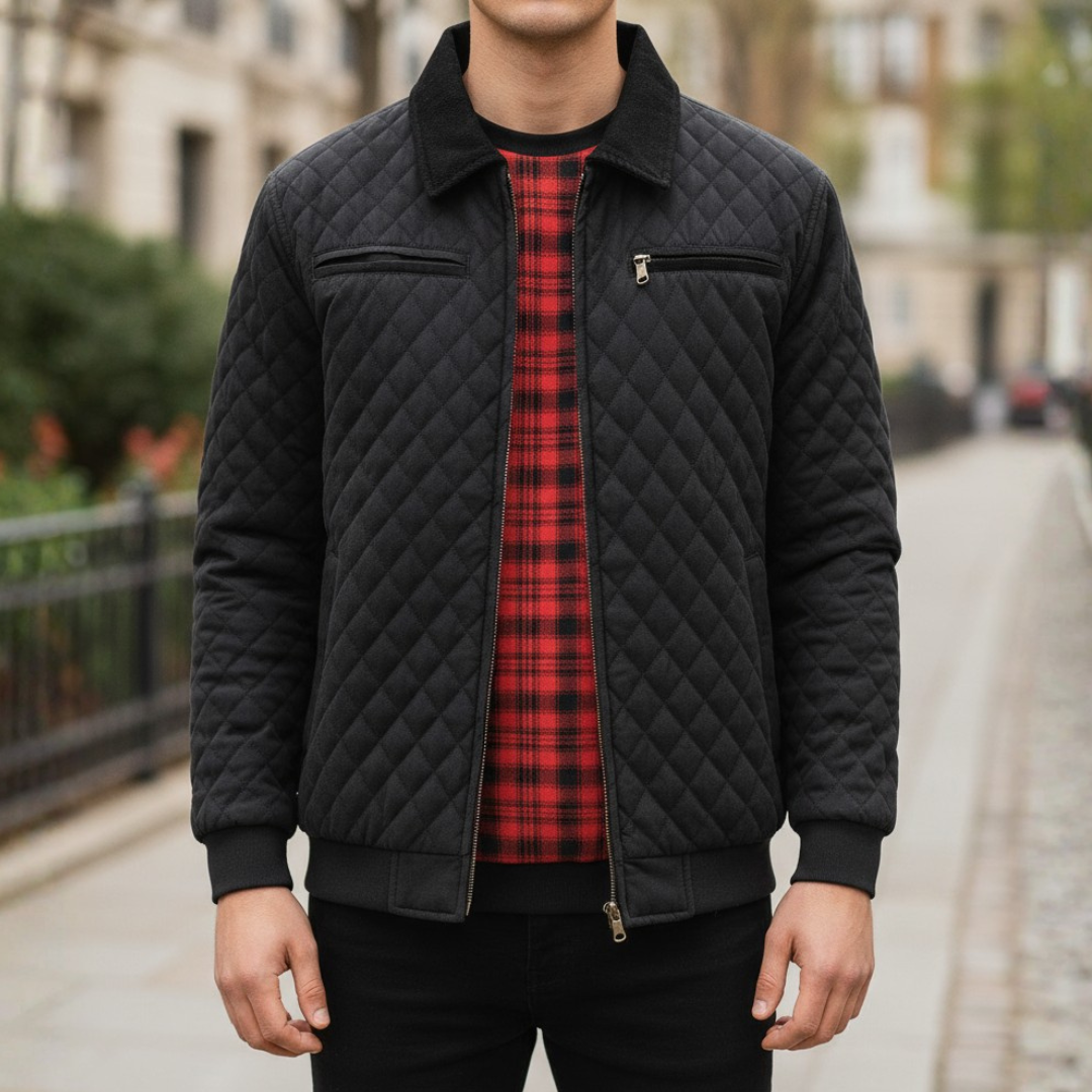 Men's Quilted Jacket in Fabric