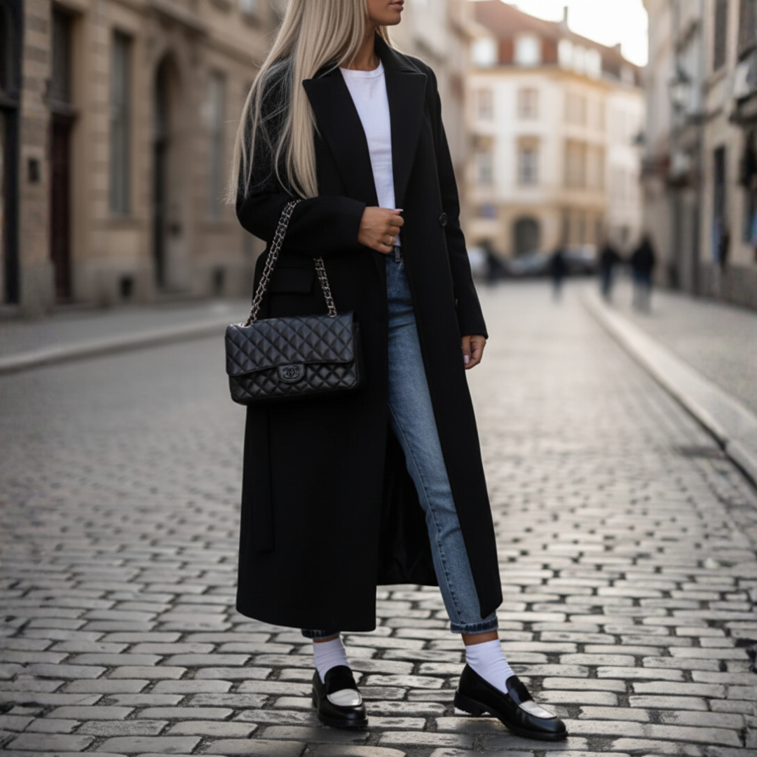 Women's Winter Coat with Belt
