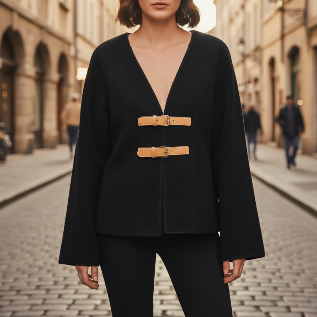 Elegant Women's Jacket with Buckles