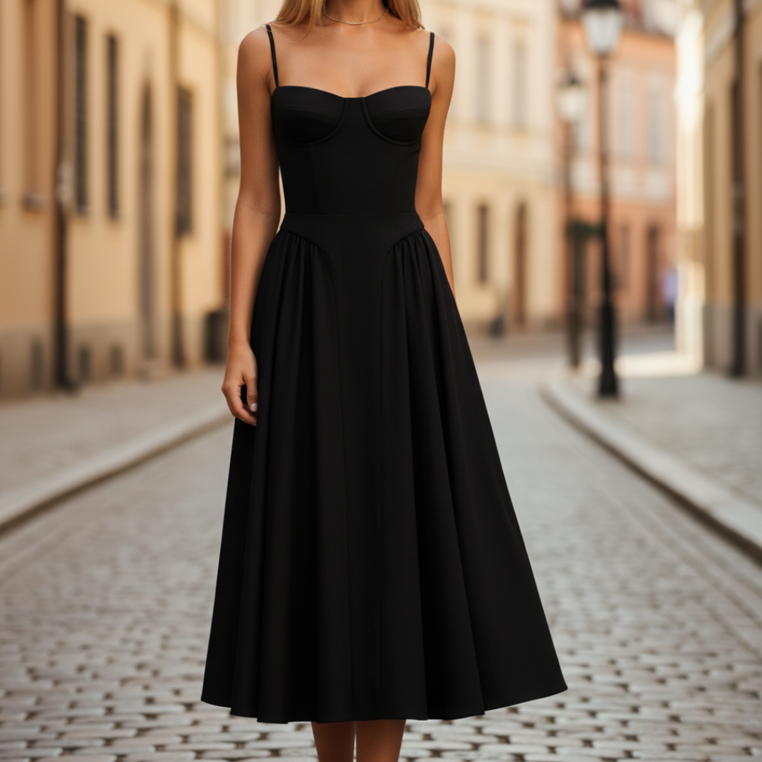 Long Women's Dress Without Sleeves