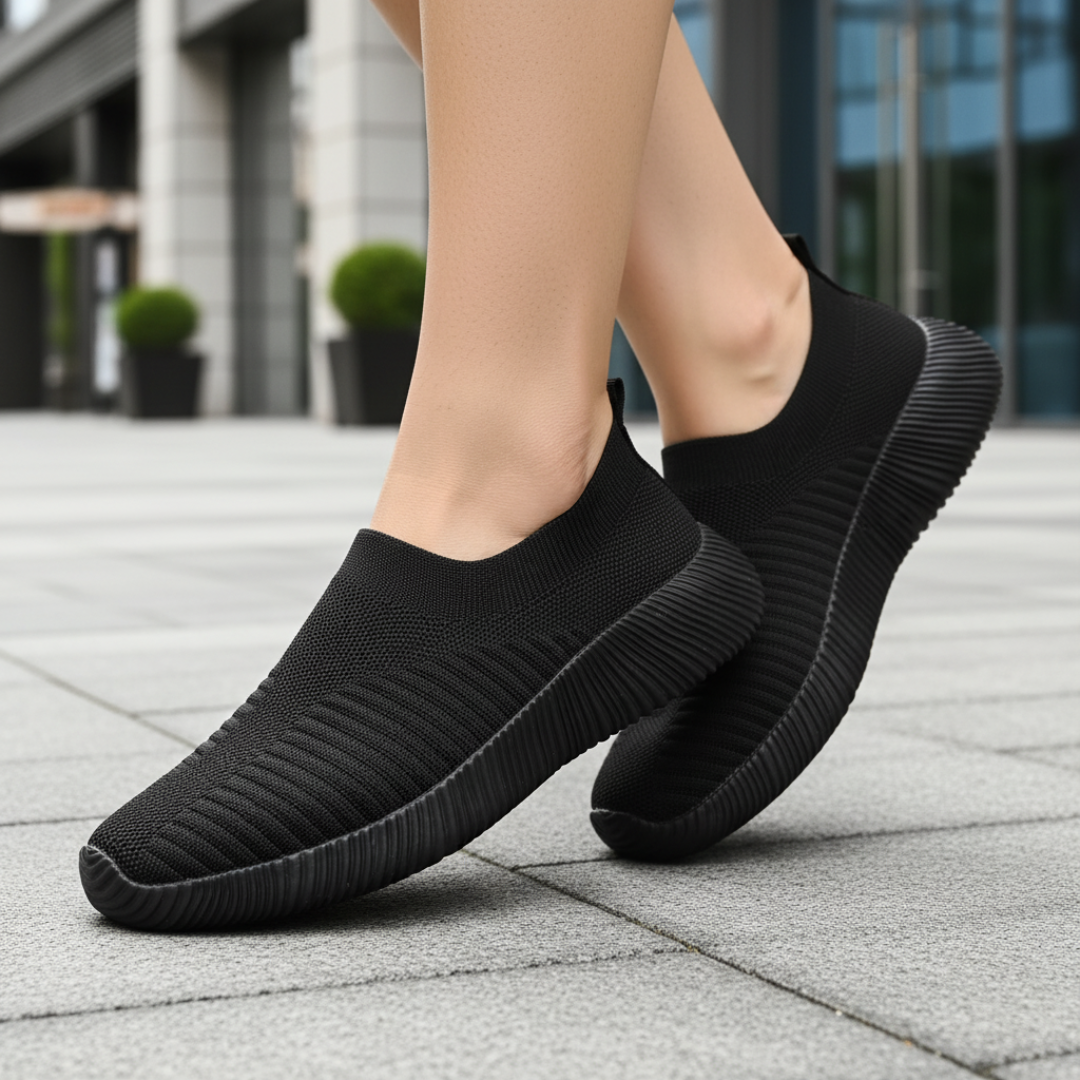 Women's Breathable Mesh Slip-On Walking Shoes Low Sneakers
