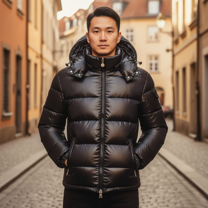 Men's Waterproof Down Jacket with Hood