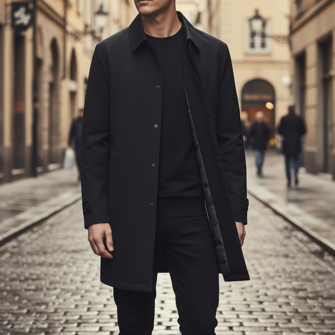 Men's Coat with Buttons