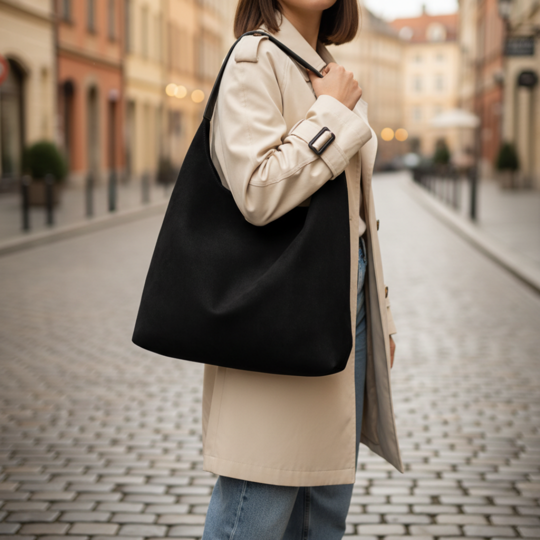 Women's Bag with Handle and Matching Clutch