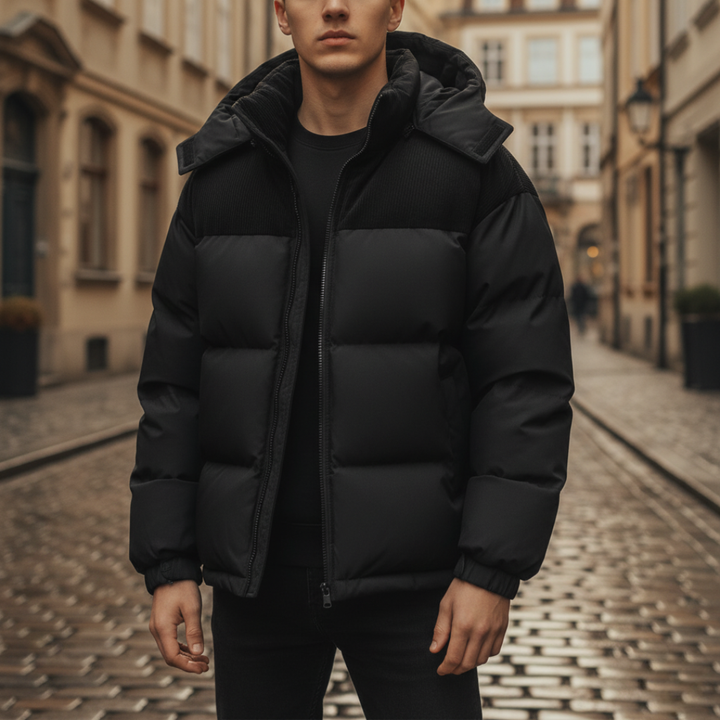 Men's Puffer Jacket with Hood