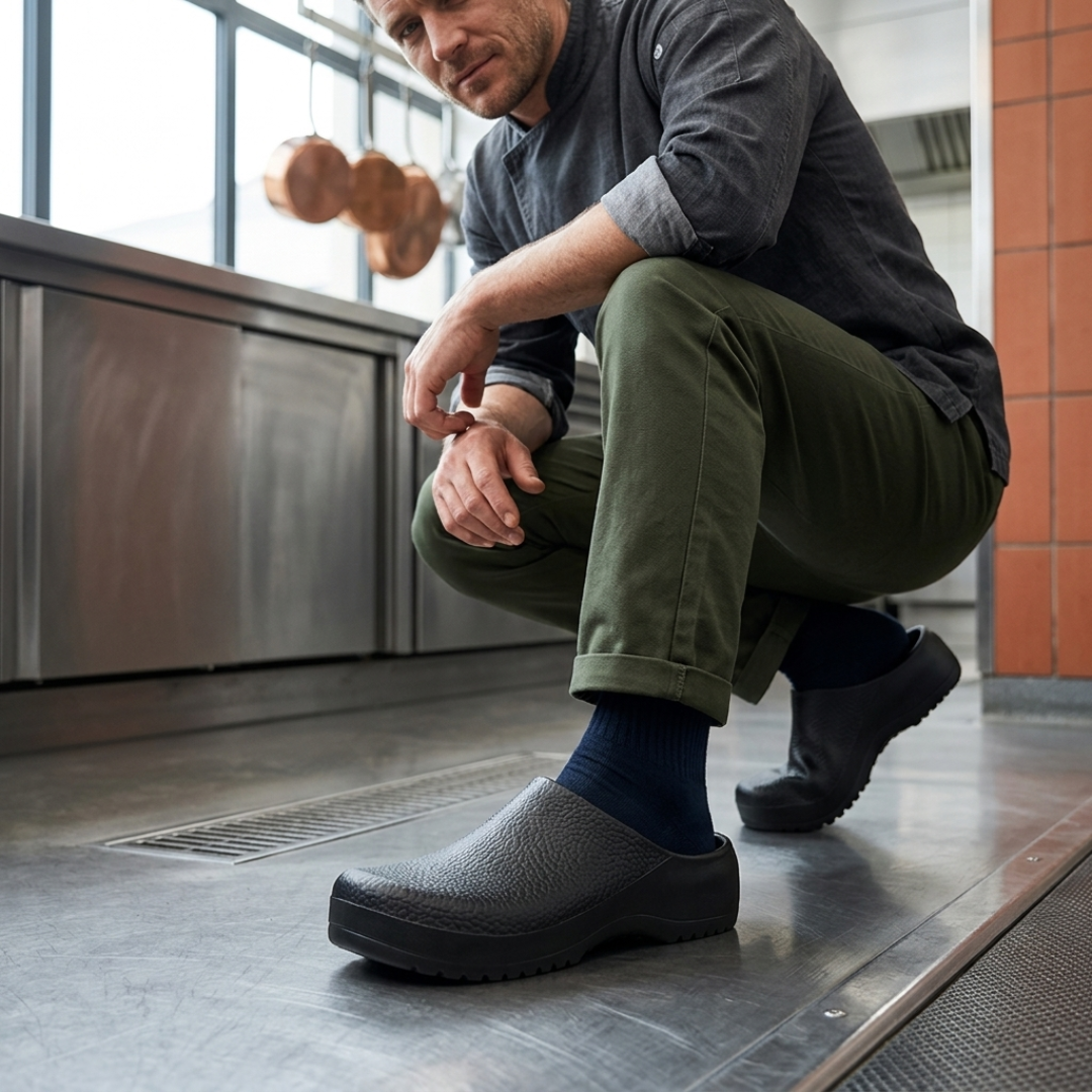 Waterproof Slip-On Chef Clogs Unisex Work Shoes