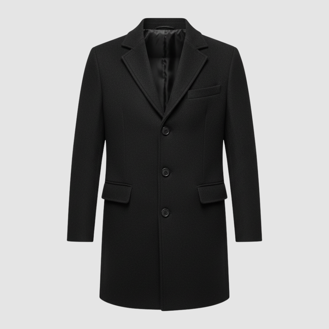 Elegant Men's Three-Button Coat