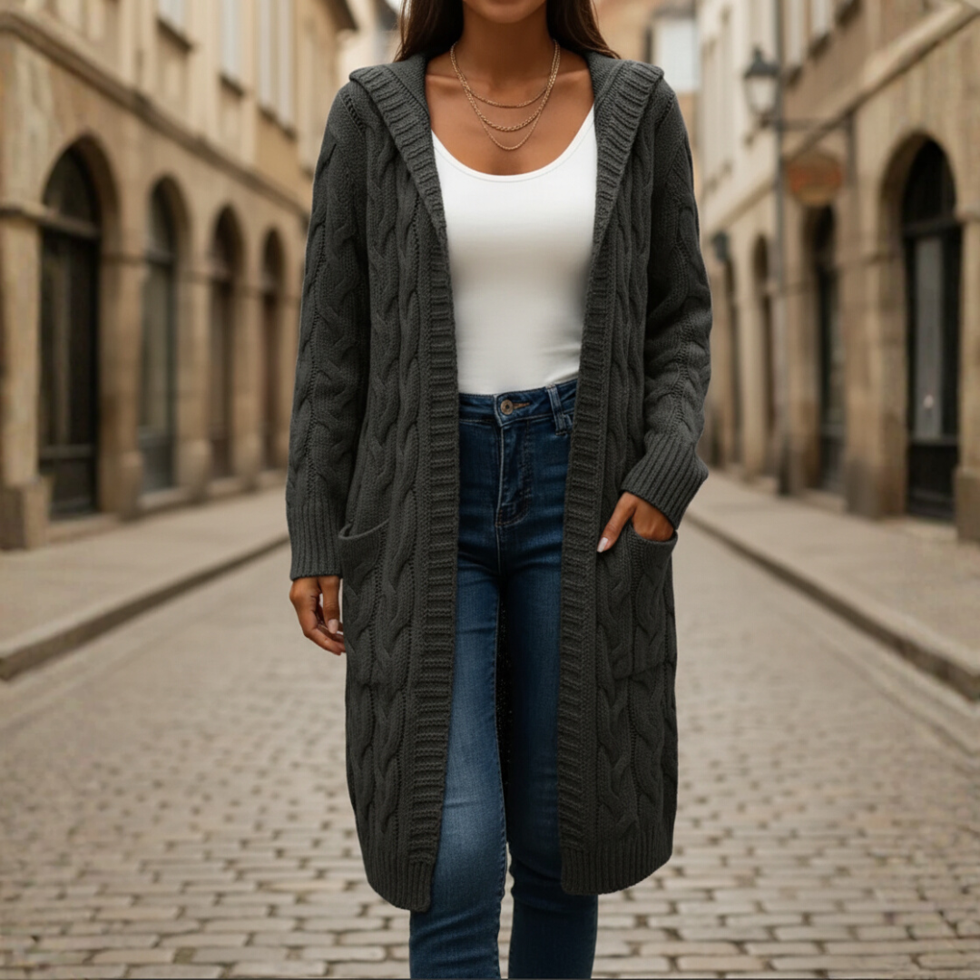 Long Women's Cardigan with Pockets