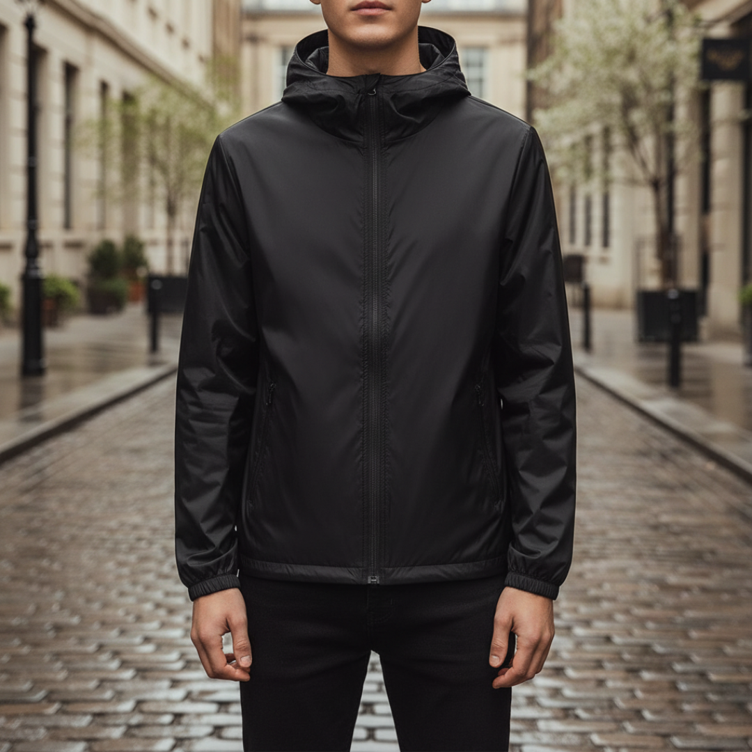 Men's Hooded Jacket in Technical Fabric