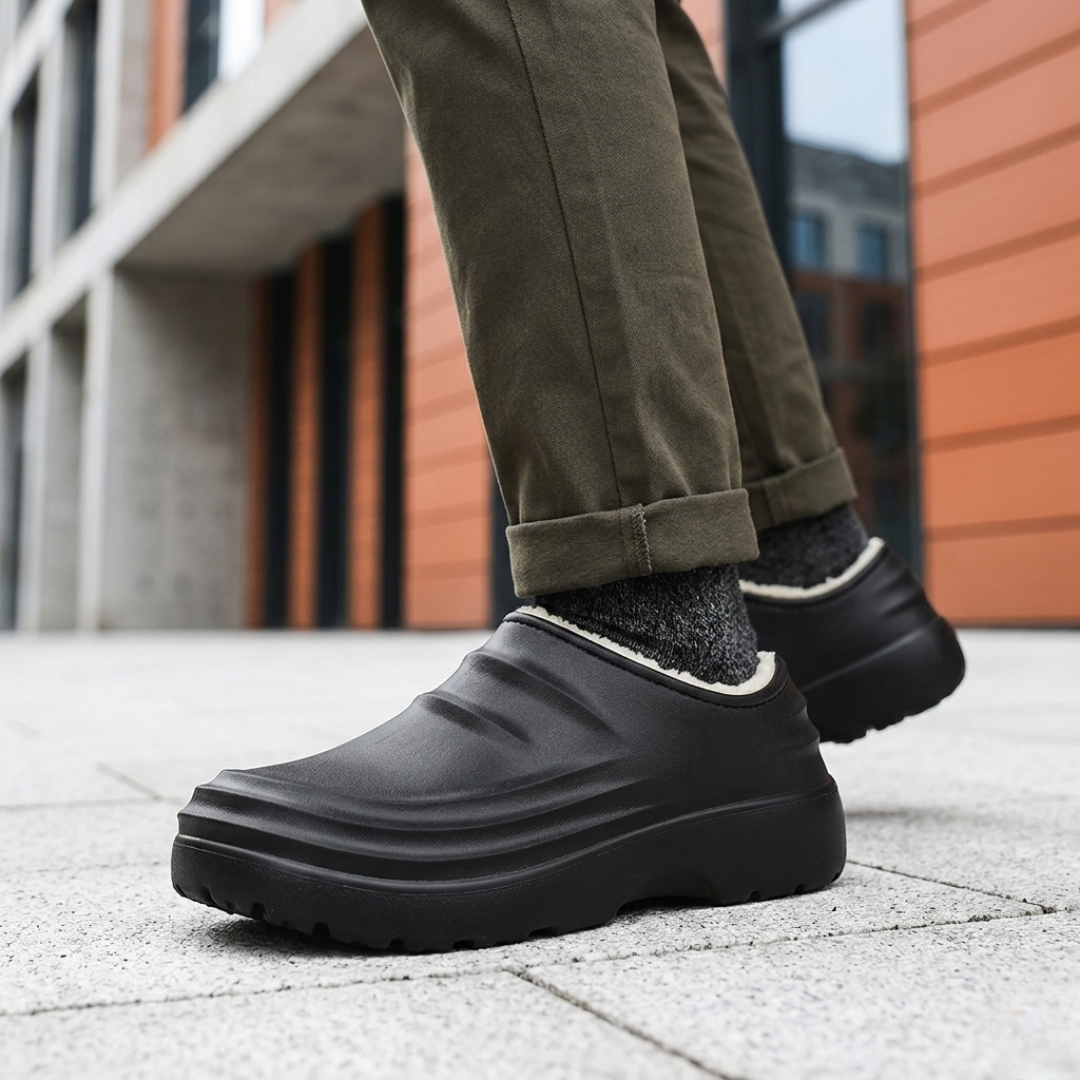 Non-Slip Waterproof Kitchen Shoes for Men, Lined