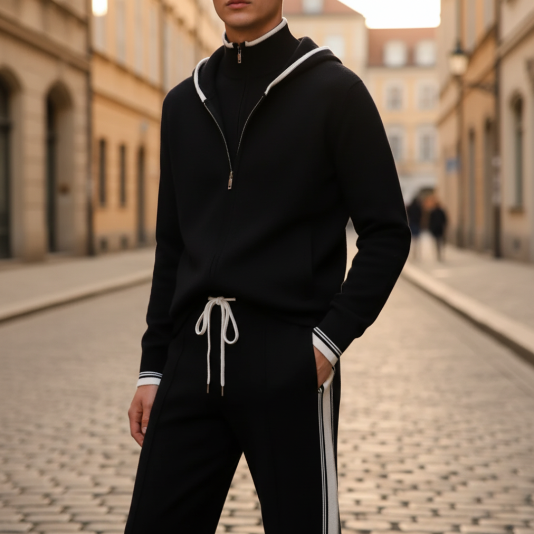 Men's Hoodie Set in Soft Knit