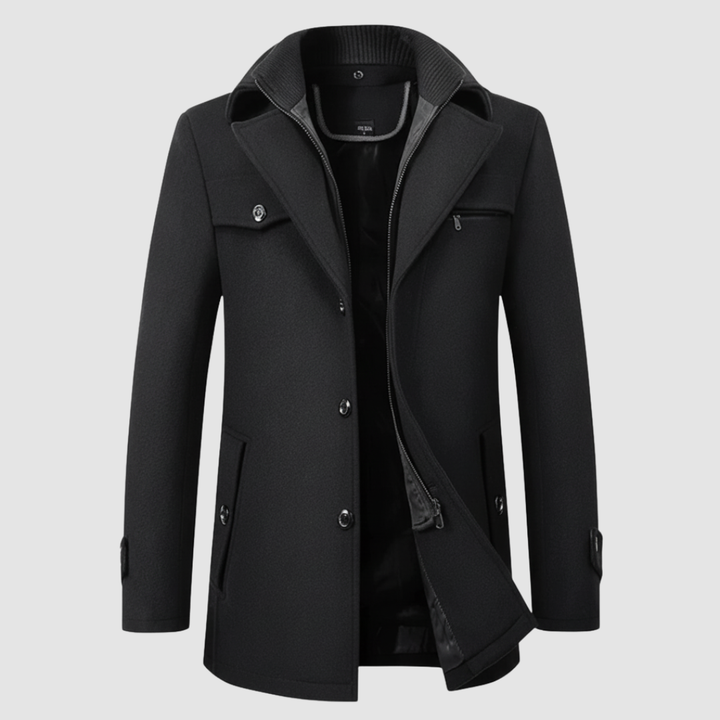 Cappotto da uomo con colletto alto