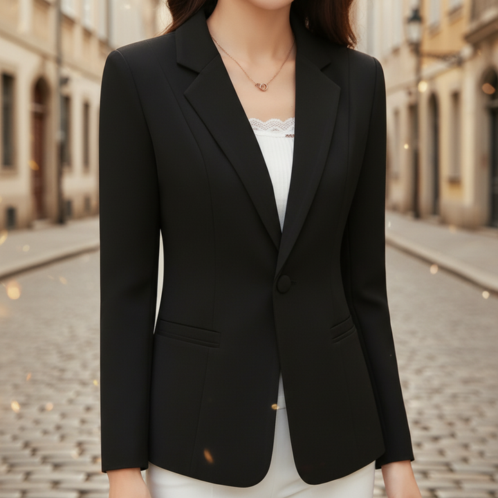 Blazer aderente da donna con bottone singolo