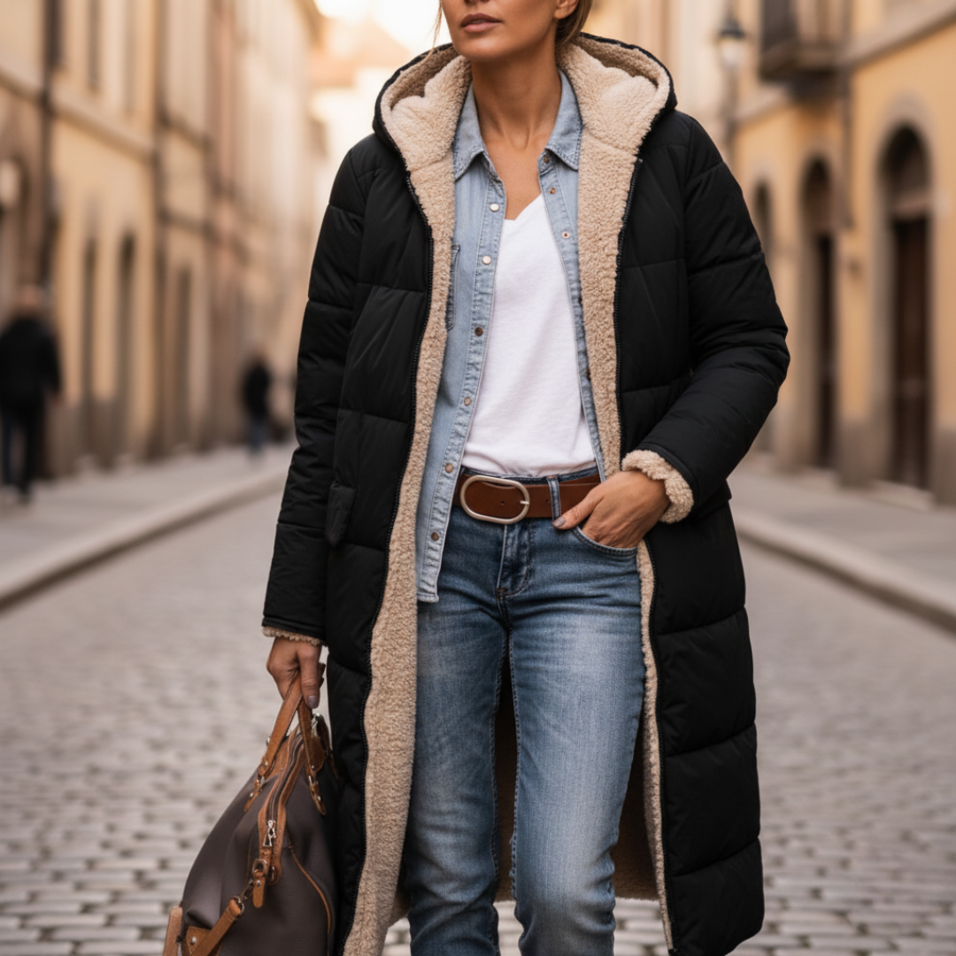 Women's Padded Jacket with Hood
