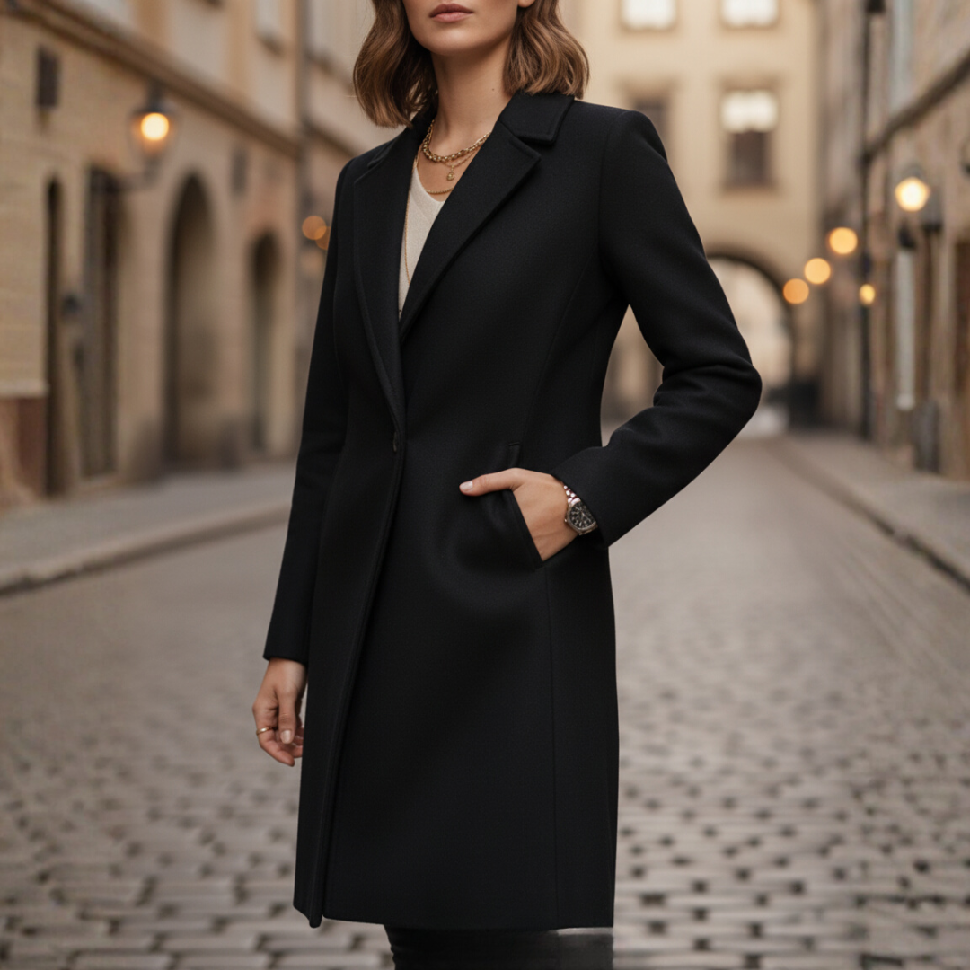 Elegant Long Women's Coat Fabric
