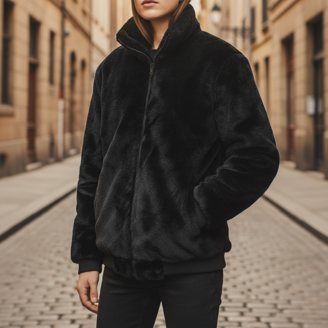 Women's Mixed Fabric Full Zip Jacket