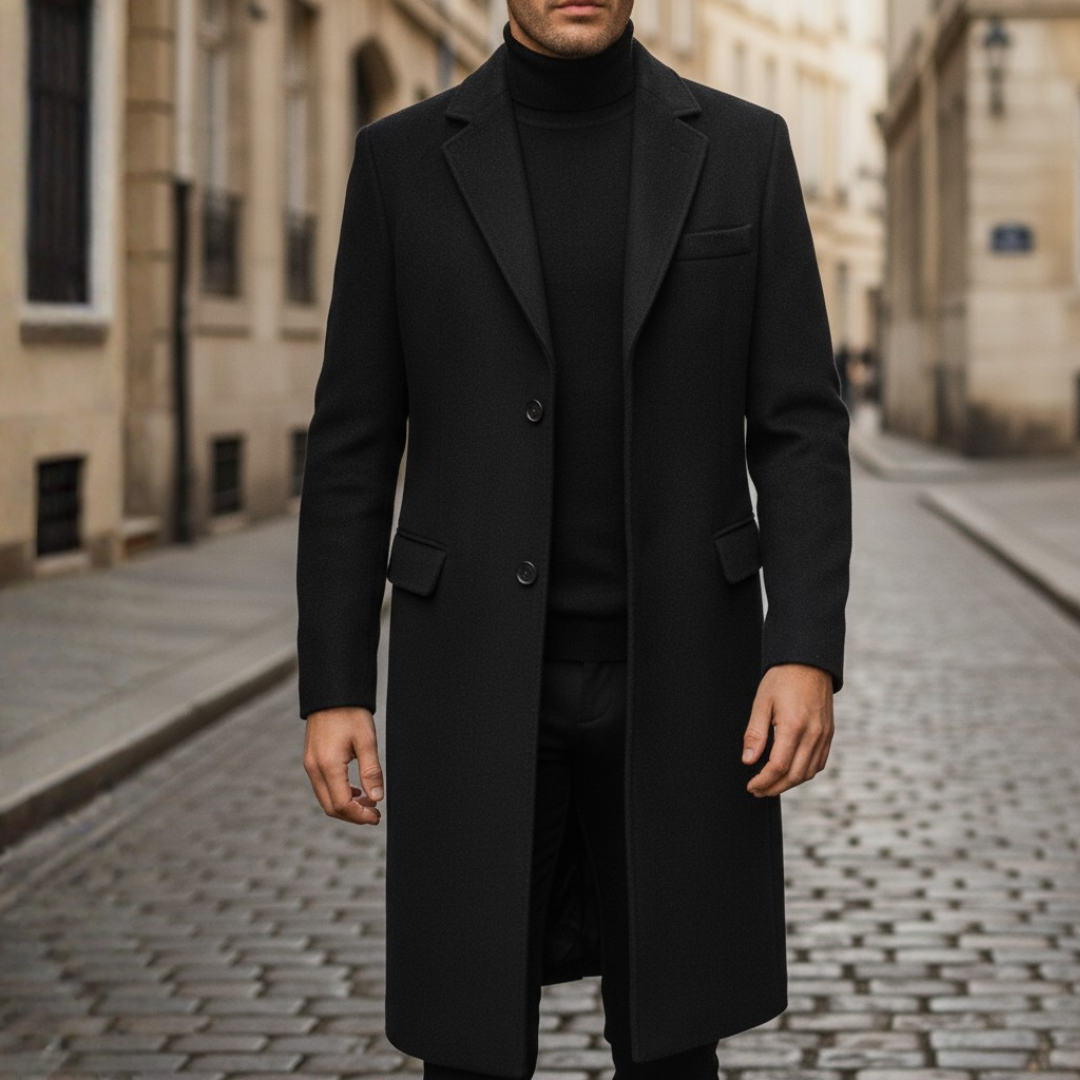 Men's Fabric Coat with Pocket