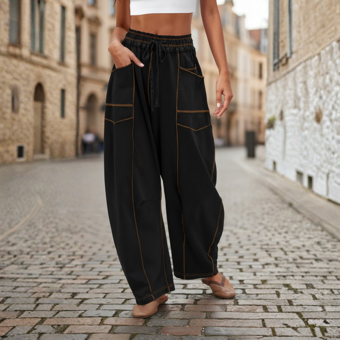 Women's Wide Leg Barrel Jogger Pants